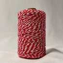 Fio de Algodão Vermelho e Branco Corda de Algodão 