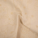 Tecido Jacquard de Natal com Brilho para Toalhas de Mesa - Lurex Dourado | Texland