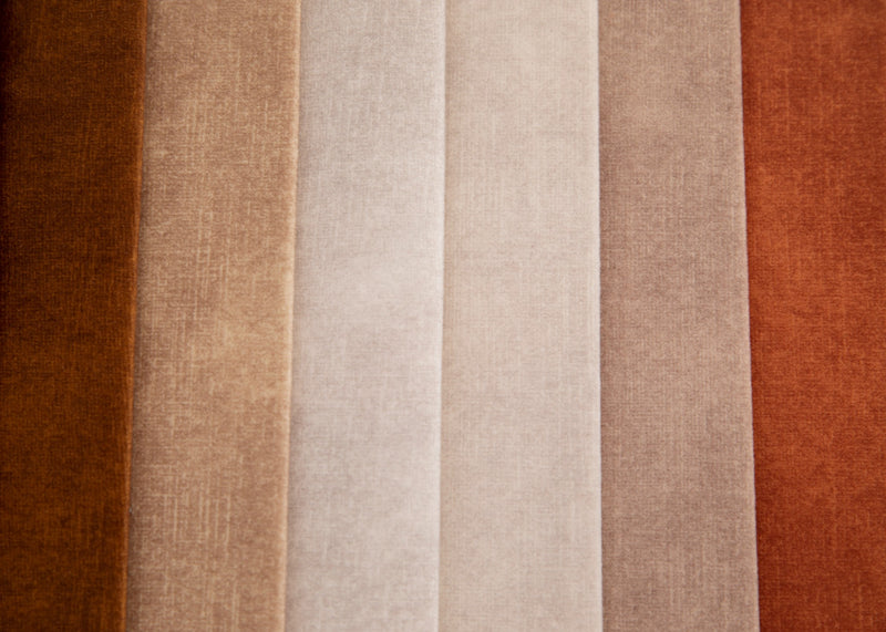 Tessuto di velluto geometrico per tappezzeria - beige leggero | Ciga