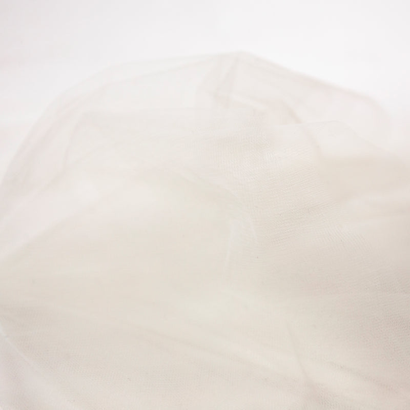 3M Width Tulle Fabric - White